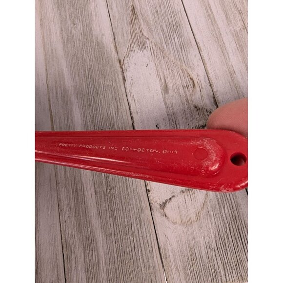 Vintage Prettyware Pan Scraper Plastic Red Handle Spatula USA - Picture 8 of 8